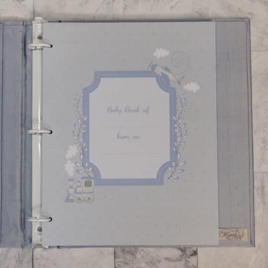 Baby-Memory-Book-KBRE-CC-Blue-Bodoni-Medium-Blue-Thread-inside