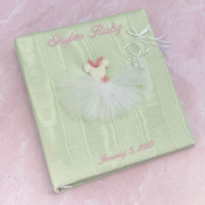 Baby Memory Book In Moiré With Ballerina Tutu