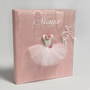 Baby Memory Book In Moiré With Ballerina Tutu