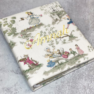 Baby-Memory-Book-Multicolored-Ballantines-Font-Baby-Yellow-Thread-KBRE-BG