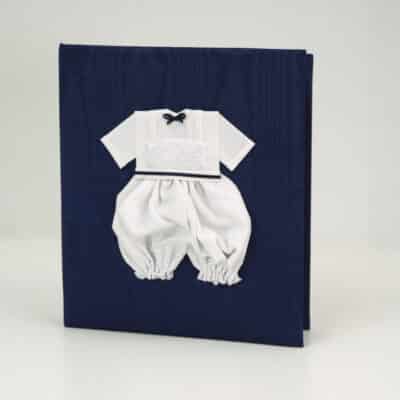 Baby Memory Book In Moiré With Swiss Batiste Knickers