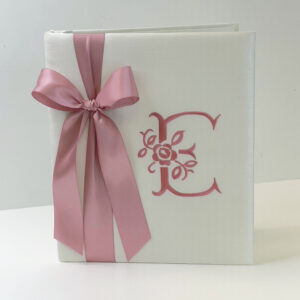 Baby Memory Book in Shantung with Bow