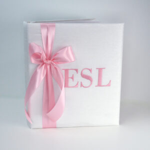 Baby Memory Book in Shantung with Bow