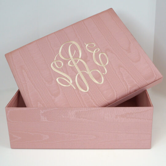 Large Baby Keepsake Box In Baby Moiré