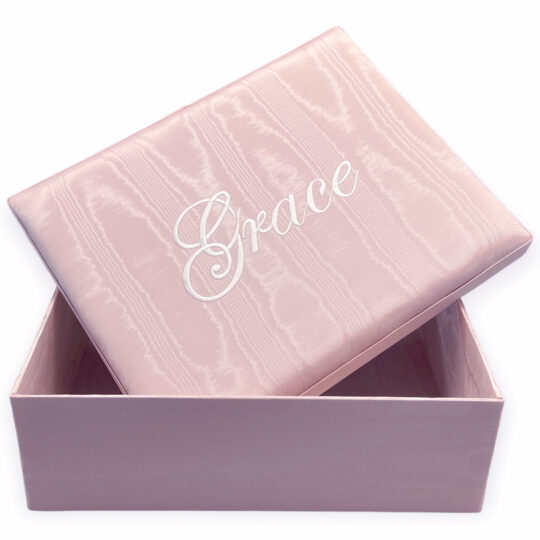 Large Baby Keepsake Box In Baby Moiré