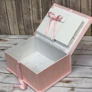 Medium Baby Keepsake Box In Baby Moiré