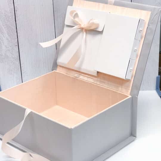 Medium Baby Keepsake Box open