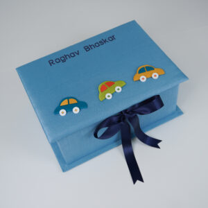 Medium-Baby-Keepsake-Box-Multicolored-Cars-on-Shantung-B14C-CC-S1