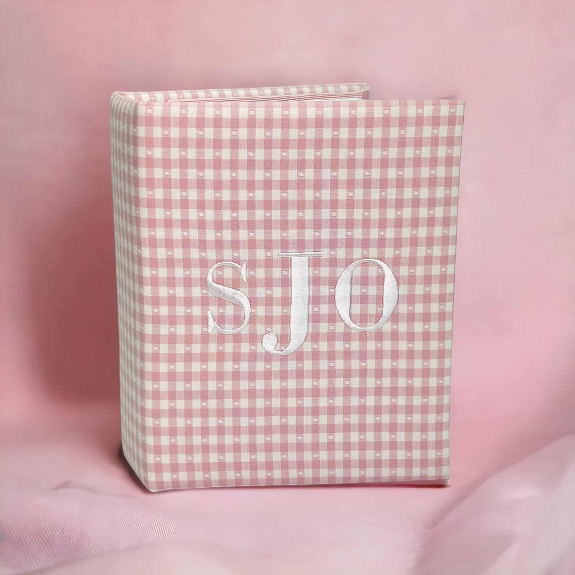Gingham Check Personalized Baby Photo Album - Small