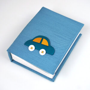 Small Photo Album in Shantung with Multicolored Cars