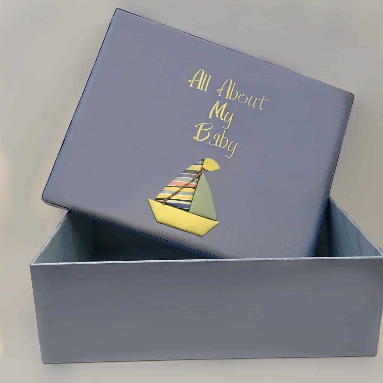 Baby Boy B is for Beep blue photo album and keepsake box Holds 120 Photos 