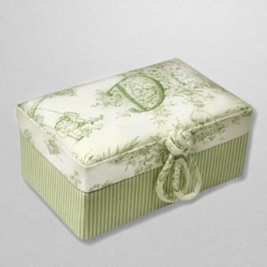 BY7-BG-Celadon-Toile-with-Green-Pinstriped-Cotton-Style-151-Celadon-Thread