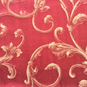 Fabric-Swatch-Brocade-Floral-Red-Brocade