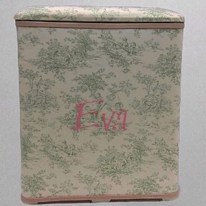 HARM-BG-Celadon-Toile-with-Pink-and-Green-Pinstriped-Cotton-Style-151-Baby-Pink-Thread
