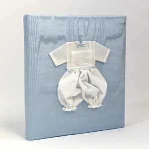 Baby Memory Book In Moiré With Swiss Batiste Knickers