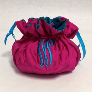 PJ5-CM-Hot-Pink-with-Turquoise-Silk-Style-40-Royal-Blue-Thread-W