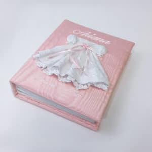 Medium-Baby-Photo-Album-AHB9P-22G-Pink-Ballantines-White-Thread-alt