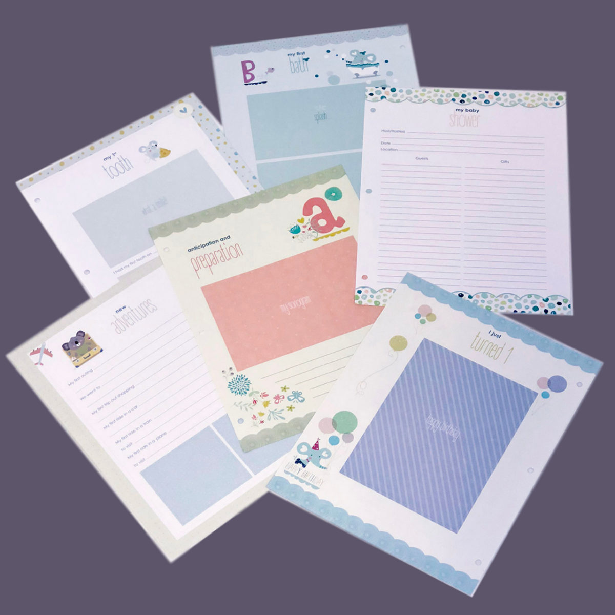 Baby Memory Book Refill Pages - Full Set of Baby Memory ...