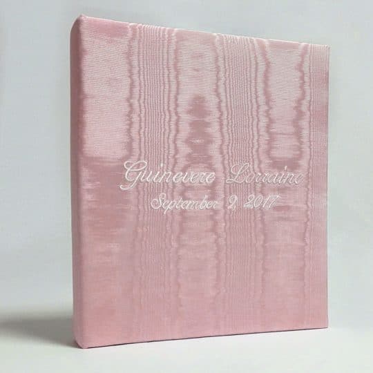 Large-Baby-Photo-Album-AR11-1P-Baby-Pink-Moire-Ballantines-font-White-Thread-2