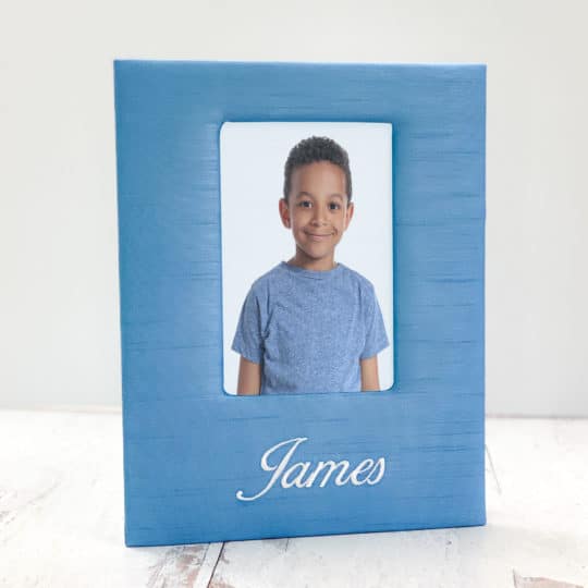 Baby Photo Frame In Baby Shantung