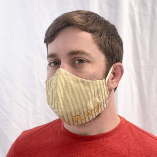 Face-Mask-Polished-Striped-Cotton-Monogram-Front-Model-Butter
