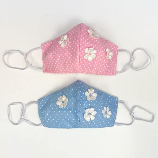Dainty Dots & Blossoms Face Mask