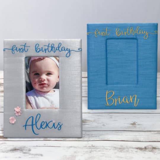 First Birthday Photo Frame - Personalized with a name