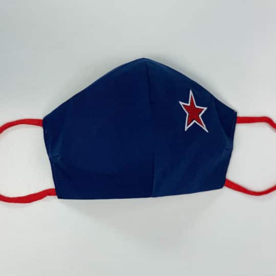Blue Mask with Embroidered Red Star