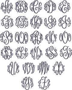 Picture of Fancy Monogram Font