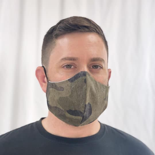 Distressed Camouflage Face Mask