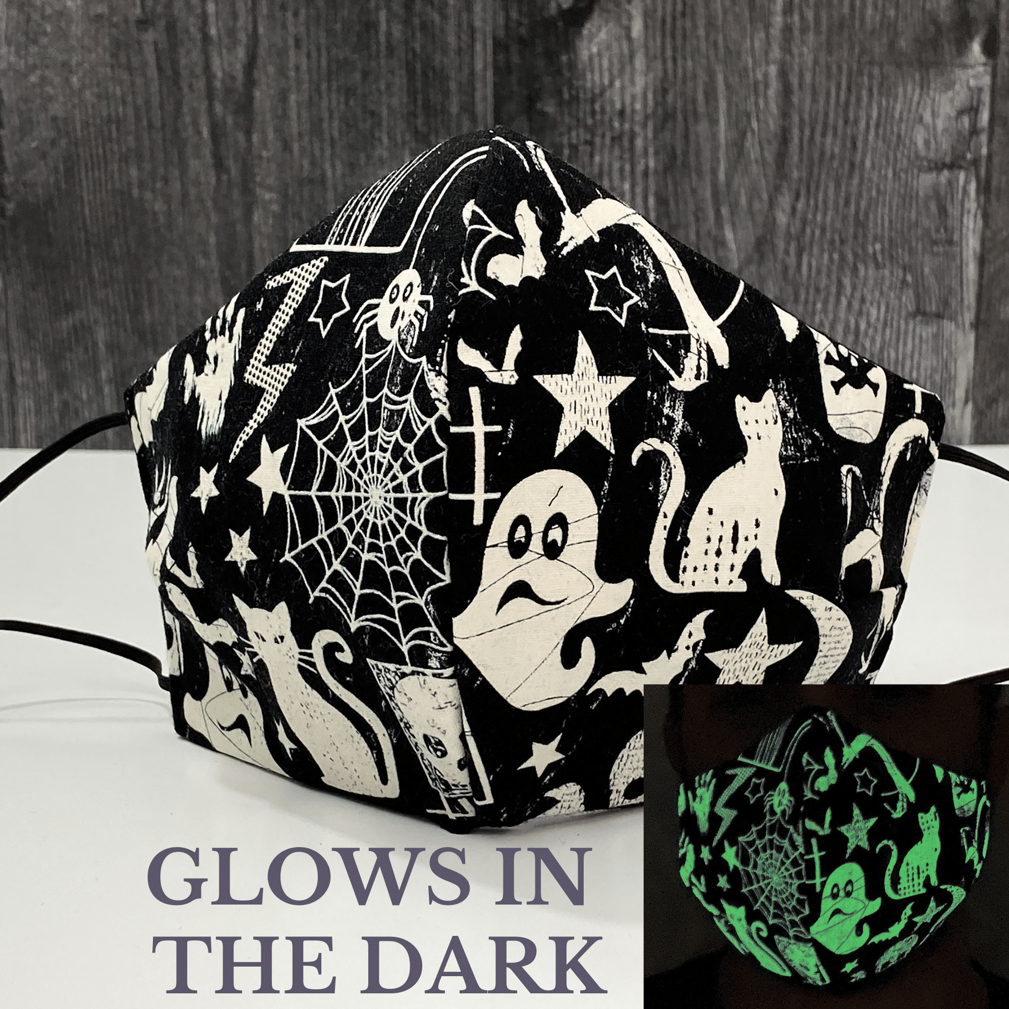 Litteratur offset Have en picnic Glow in the Dark Halloween face mask - Handmade in Tampa, FL