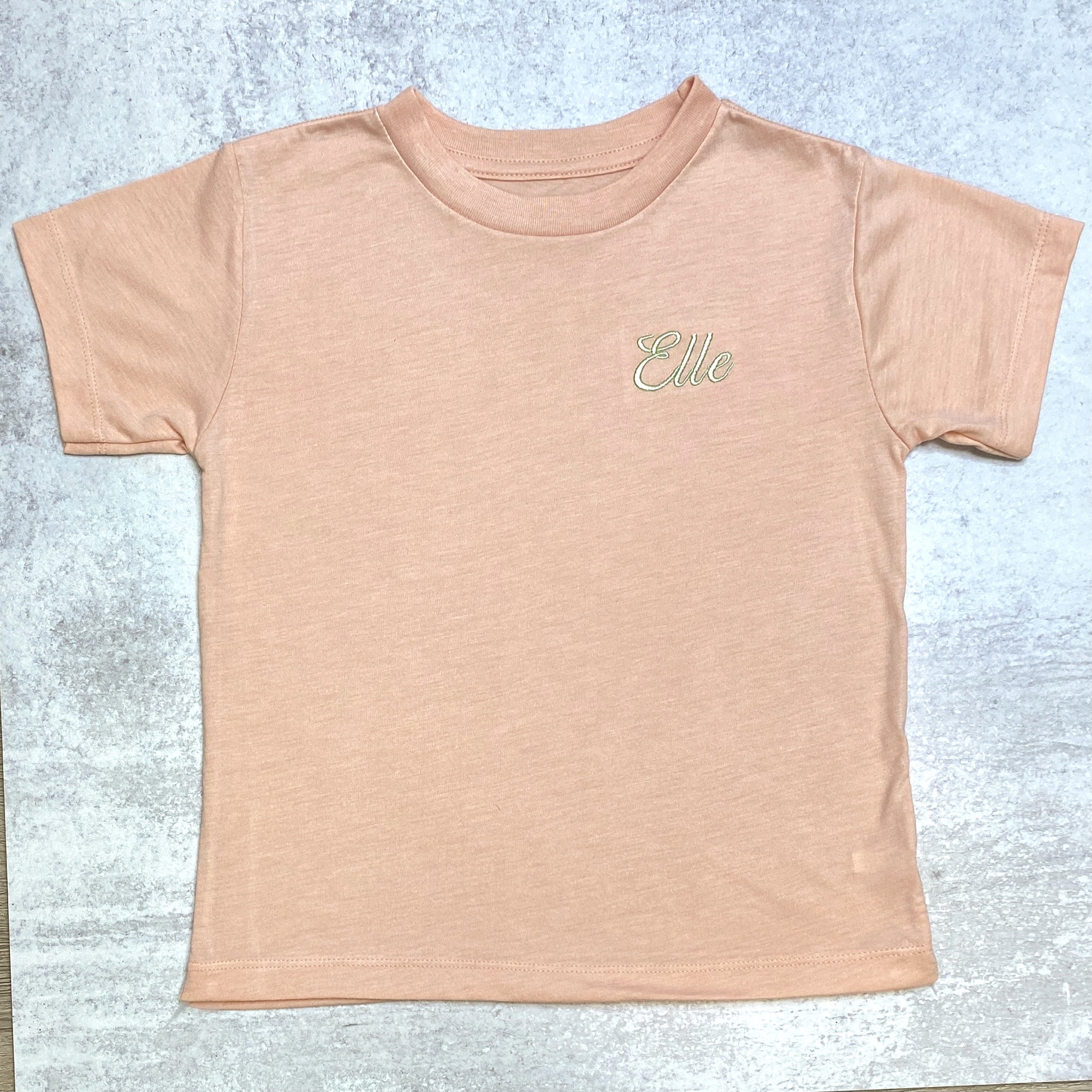 Toddler Triblend Short Sleeve Tee - Embroidered with a Name - MARCELA