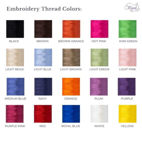 Embroidered Baby T-Shirt Thread Colors