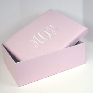 Baby Keepsake Box in Micro Stripe Cotton