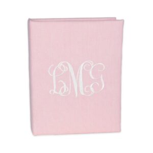 Medium Hardbound Photo Album Micro Striped Cotton Pink