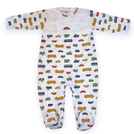 Baby Footies Pajama Cars Print
