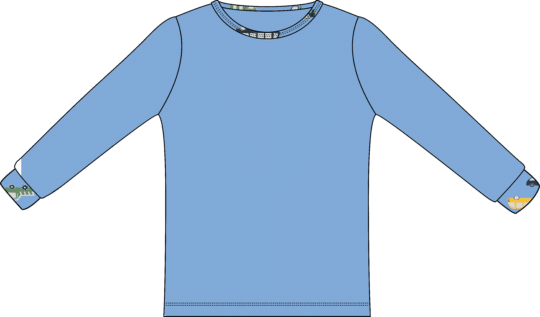 Sleepwear Long Sleeve Shirt with Automobile print
