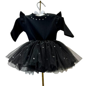 Black Sparkle Baby Tutu Pima Cotton Onesie Set