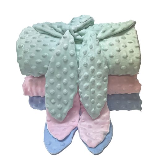 Minky/Pima Baby Blanket – Bunny Ears Hoodie
