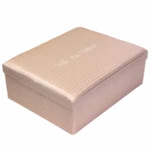 Large Baby Keepsake Box In Textured Silk Squares