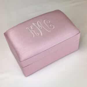 Small Baby Keepsake Box in Pink Shantung