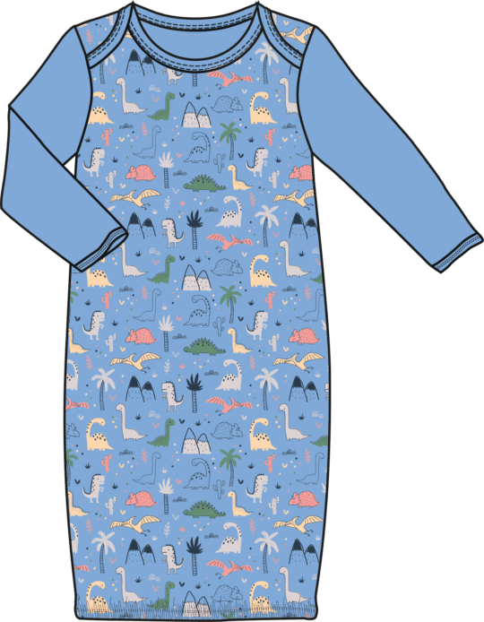 Dinosaur Baby Sleep Gown