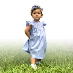 Pima Cotton Smocked Dress