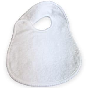 White Pima Jacquard Pima Bib