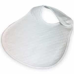 White Pima Jacquard Pima Bib