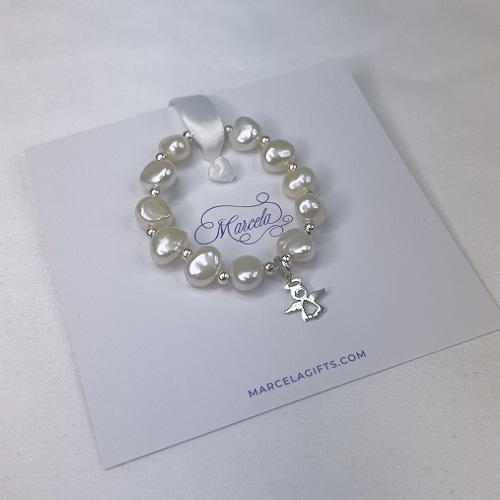 Silver Angel Water Pearls Bracelet