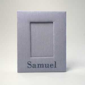 Baby Photo Frame In Micro Striped Cotton
