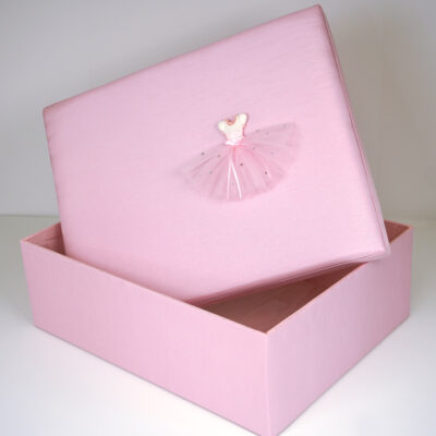 Large Baby Keepsake Box In Ballerina Tutu with Rhinestones