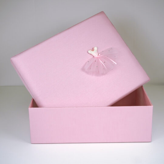 Large Baby Keepsake Box In Ballerina Tutu with Rhinestones