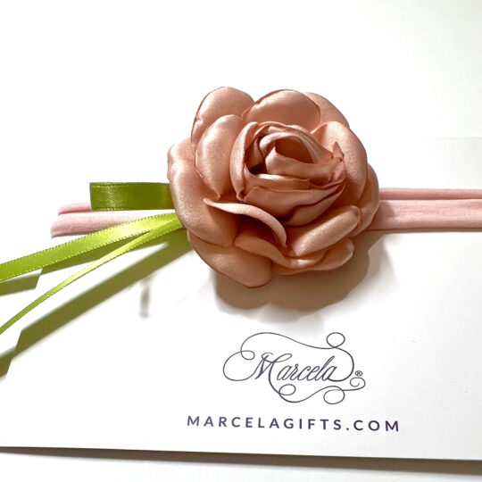 Satin Rose Baby Headband